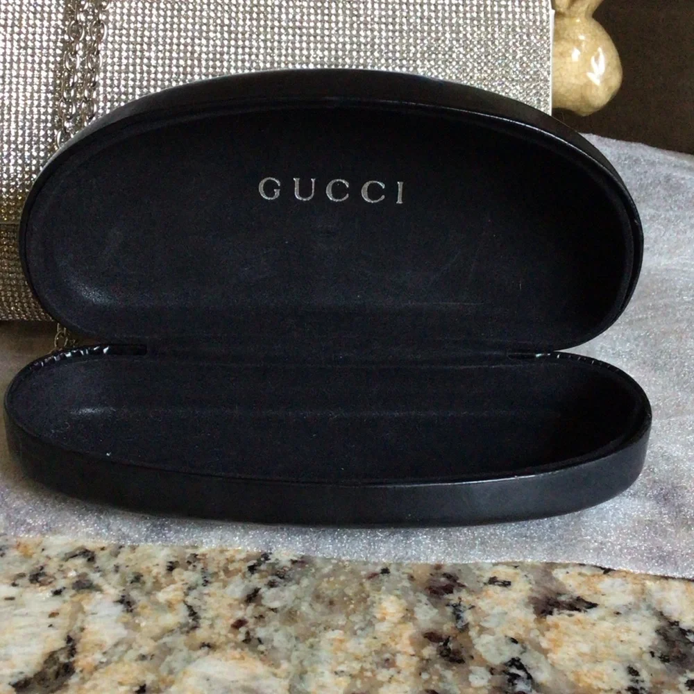 Vintage Gucci Elegant Black Eyewear Case